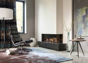 Kalfire G105/37C gesloten gashaard - hoekmodel - Kalfire Fireplaces