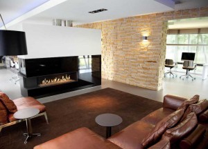 Kalfire G125/37C gesloten gashaard - hoekmodel - Kalfire Fireplaces