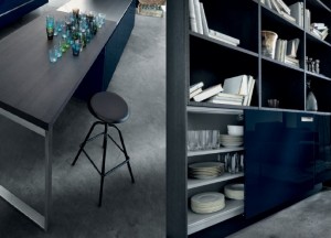 next125 NX501 Indigoblauw hoogglans greeploos wandhangend