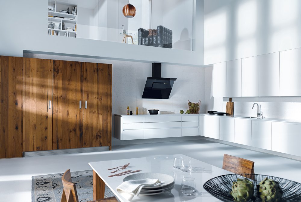 next125 NX501 Kristalwit hoogglans NX650 Oud eiken