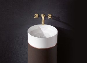 Villeroy &amp; Boch Octagon wastafel op zuil - Villeroy &amp; Boch