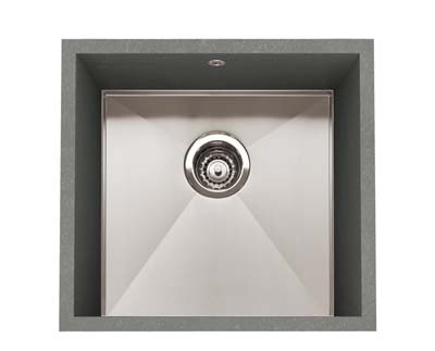 Lavanto lightbeton spoelbak met rvs bodem