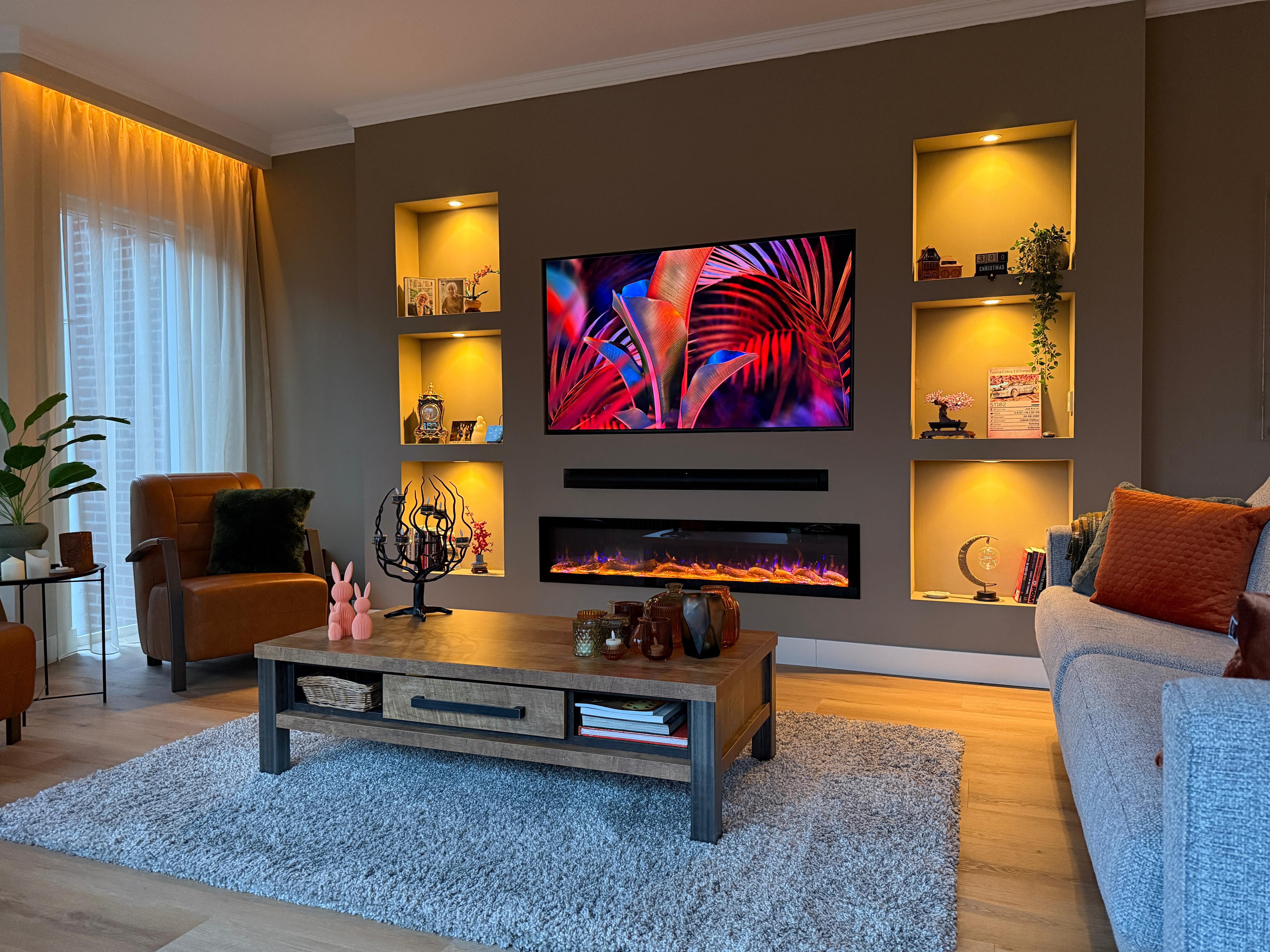 Cinewall met haard - UW-haard.nl