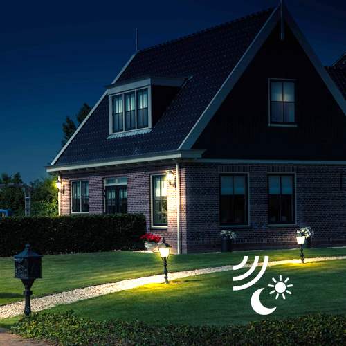 Beveiligen van huis en tuin met buitenverlichting met een sensor nostalux.nl