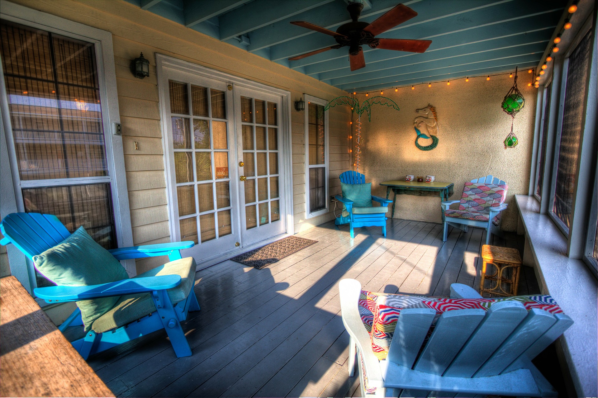 Overdekt terras - veranda met zonwering #zonwering #veranda #tuin #overkapping