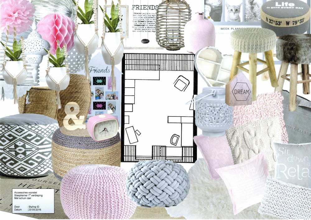 StylingID slaapkamerruil project - moodboard accessoires slaapkamer