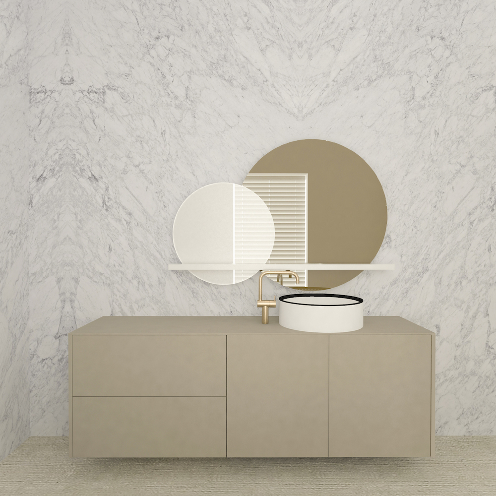Marike design voor de badkamer. Badmeubel Moment #marike #badkamer #badkamerdesign #badkamermeubel #design
