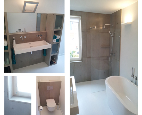 Beton in de badkamer! Betonnen wandpanelen van ConcreetDesign