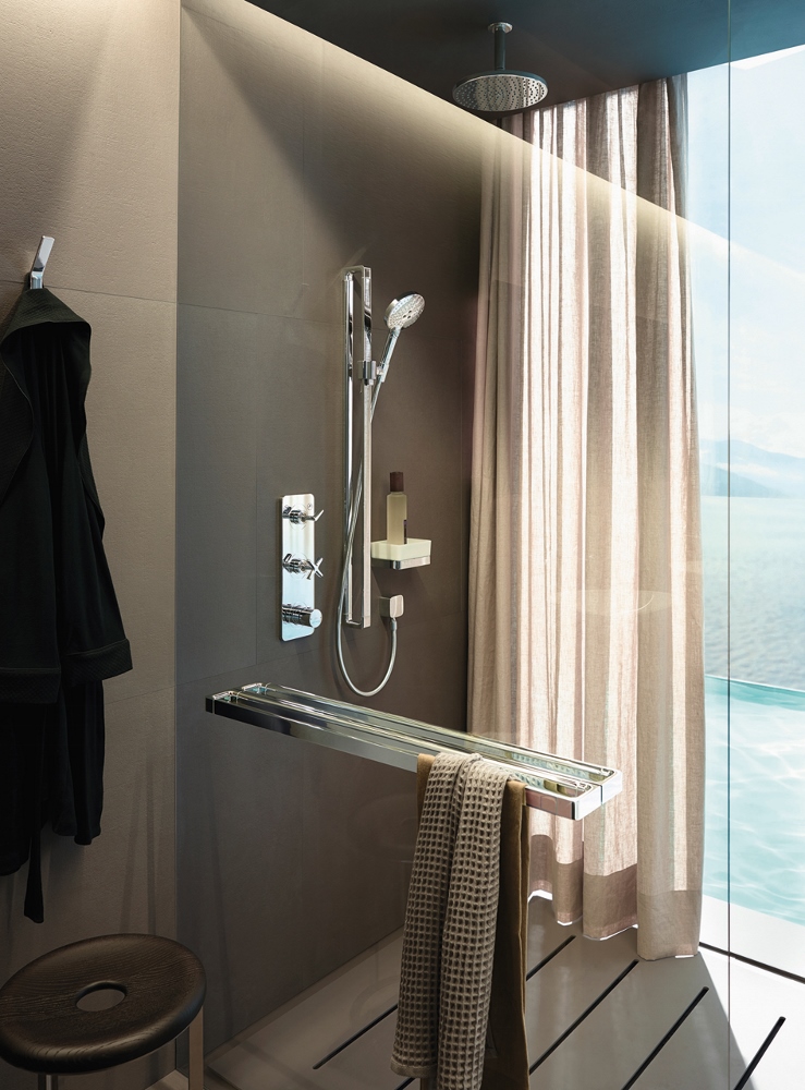 Inloopdouche met luxe doucheset Axor Citterio E via Hansgrohe