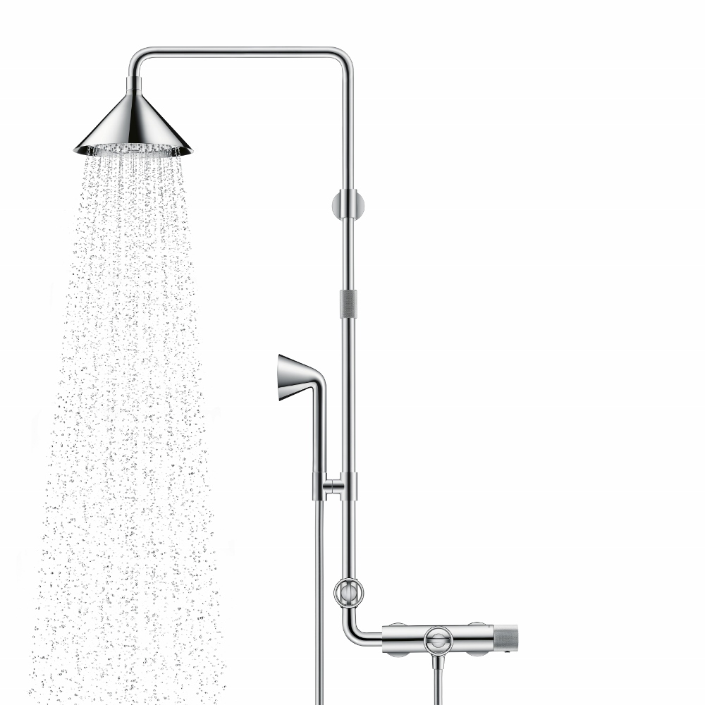 Douche met industriële look - Axor Front via Hansgrohe