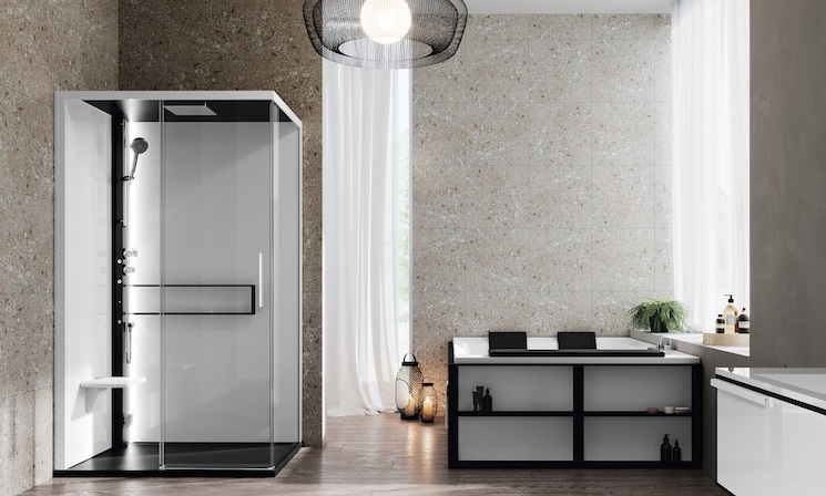 Stoomcabine Glax 2.0 van Novellini #stoomcabine #badkamer #badkamerinspiratie #wellness