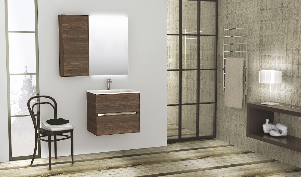 Novellini badkamermeubel Slot. Ook mogelijk met bijpassende wasmachinekast Space #badkamer #badkamerideeën