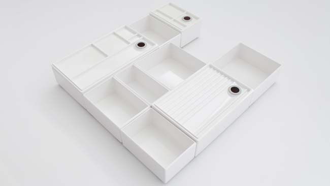 Badkamer opruimen. Badmeubel lade organizers en lade-indelingen Cubic van Orgalux #badkamer #organizers