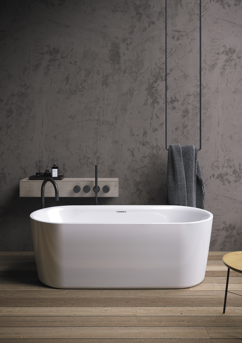 Vrijstaand design bad Modesty. Luxe acryl bad van Riho #badkamer #bad #riho #modesty