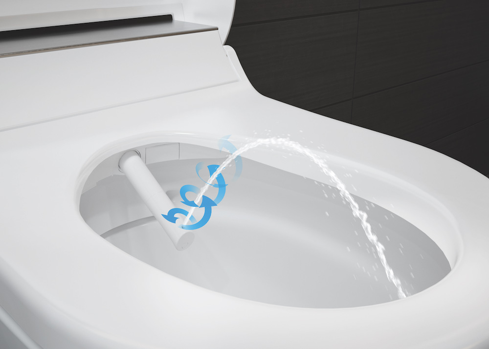 Geberit Aquaclean Tuma douchetoilet via Sanidrome #badkamertrend #toilet #geberit #sanidrome