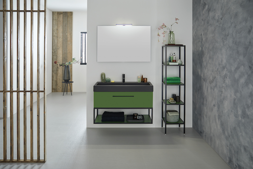 Sanidrôme badkamerinspiratie: geef je badkamer kleur #badkamer #badkamerinspiratie #sanidrome #kleur #colourexplotion #groen