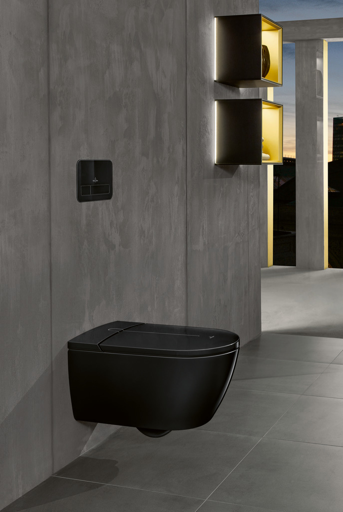 Douche-wc ViClean 100 in het zwart van Villeroy & Boch #toilet