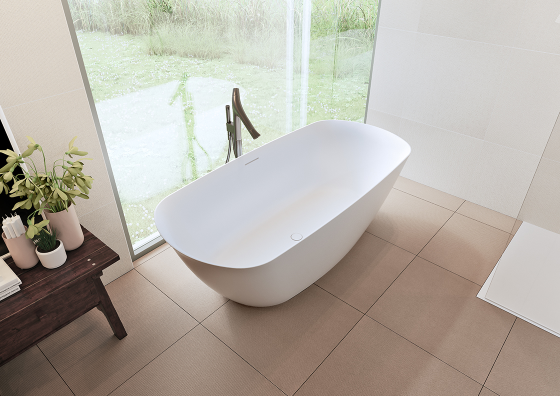 Vrijstaand bad Bilo van Solid Surface. FromScratch #badkamer #badkamerinspiratie #bad