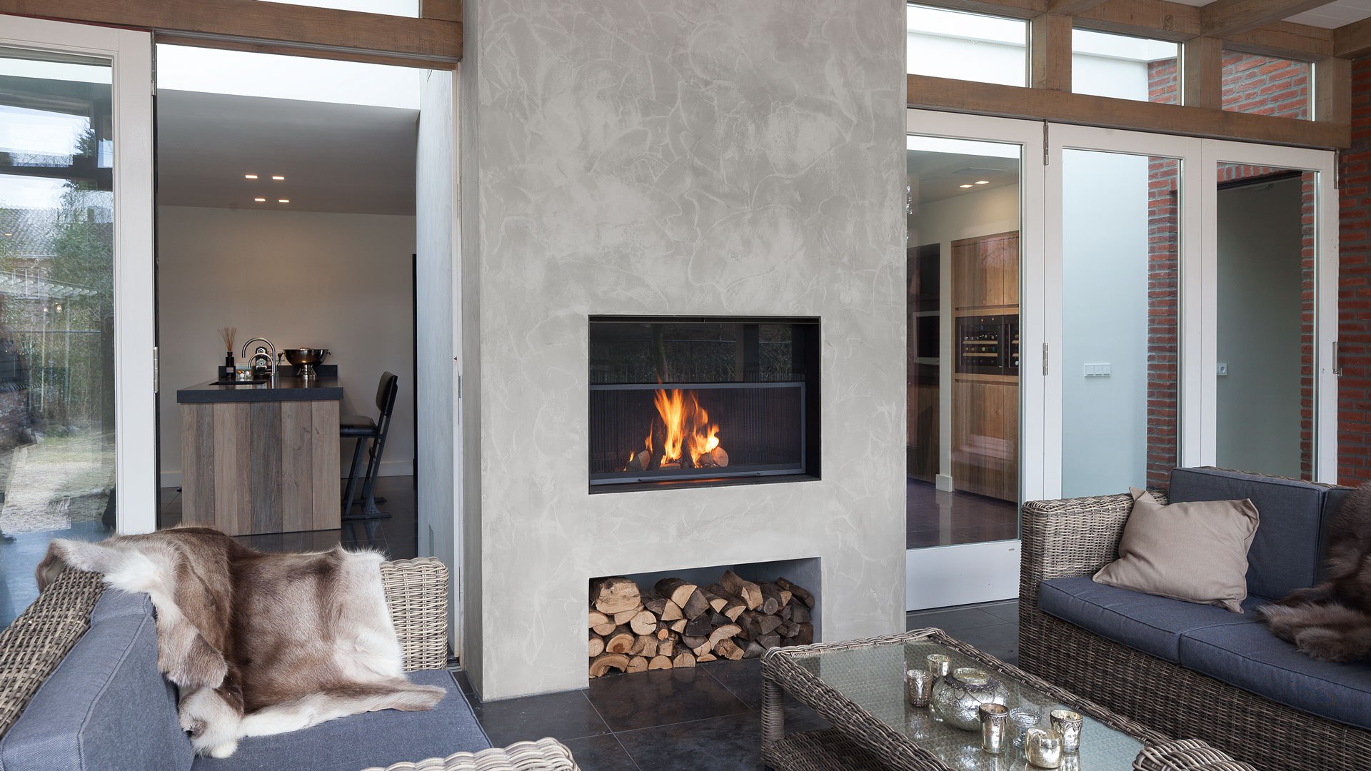 Gas terrasheater onder overkapping Gas terrasheater onder overkapping
