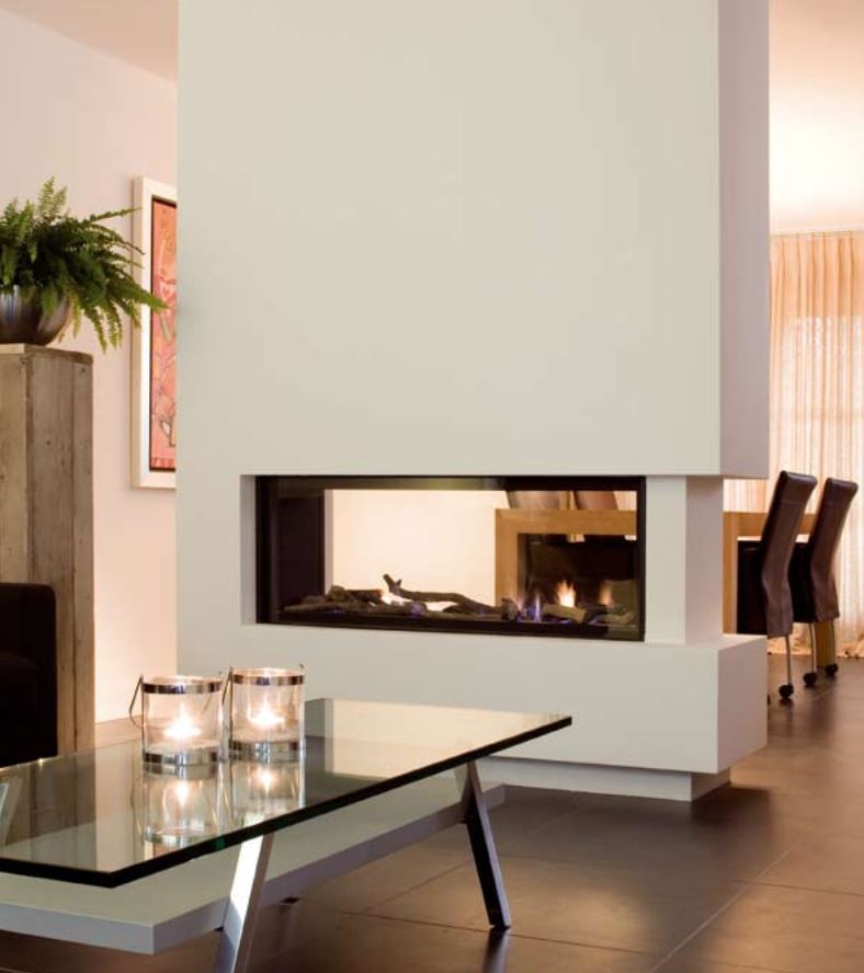 Haard centraal in de ruimte: de doorkijkhaard nieuws startpagina ... Woonkamer houtkachel fireplaces
