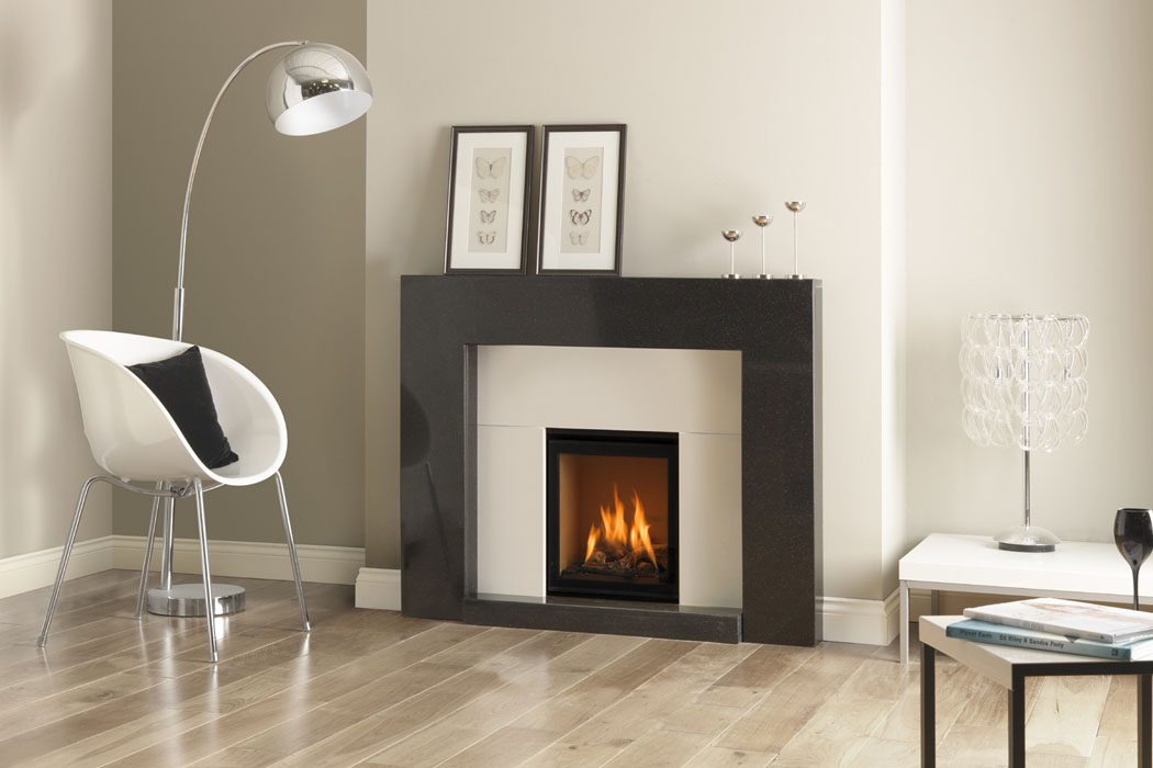 Global Fires gashaard in moderne schouw - inbouwhaard #interieur #haard