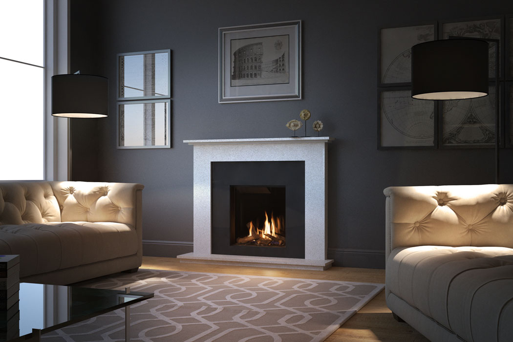 Global Fires gashaard in schouw - inbouwhaard #interieur #haard