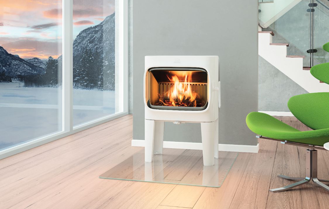 Witte houtkachel Jotul F 305