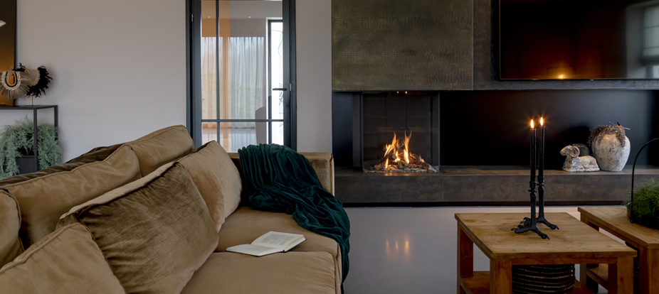 FotoHaarden inspiratie: haard met verrassende afwerking