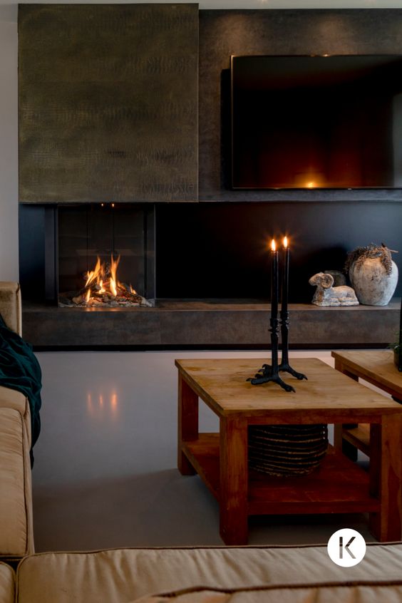 FotoHaarden inspiratie: haard met verrassende afwerking