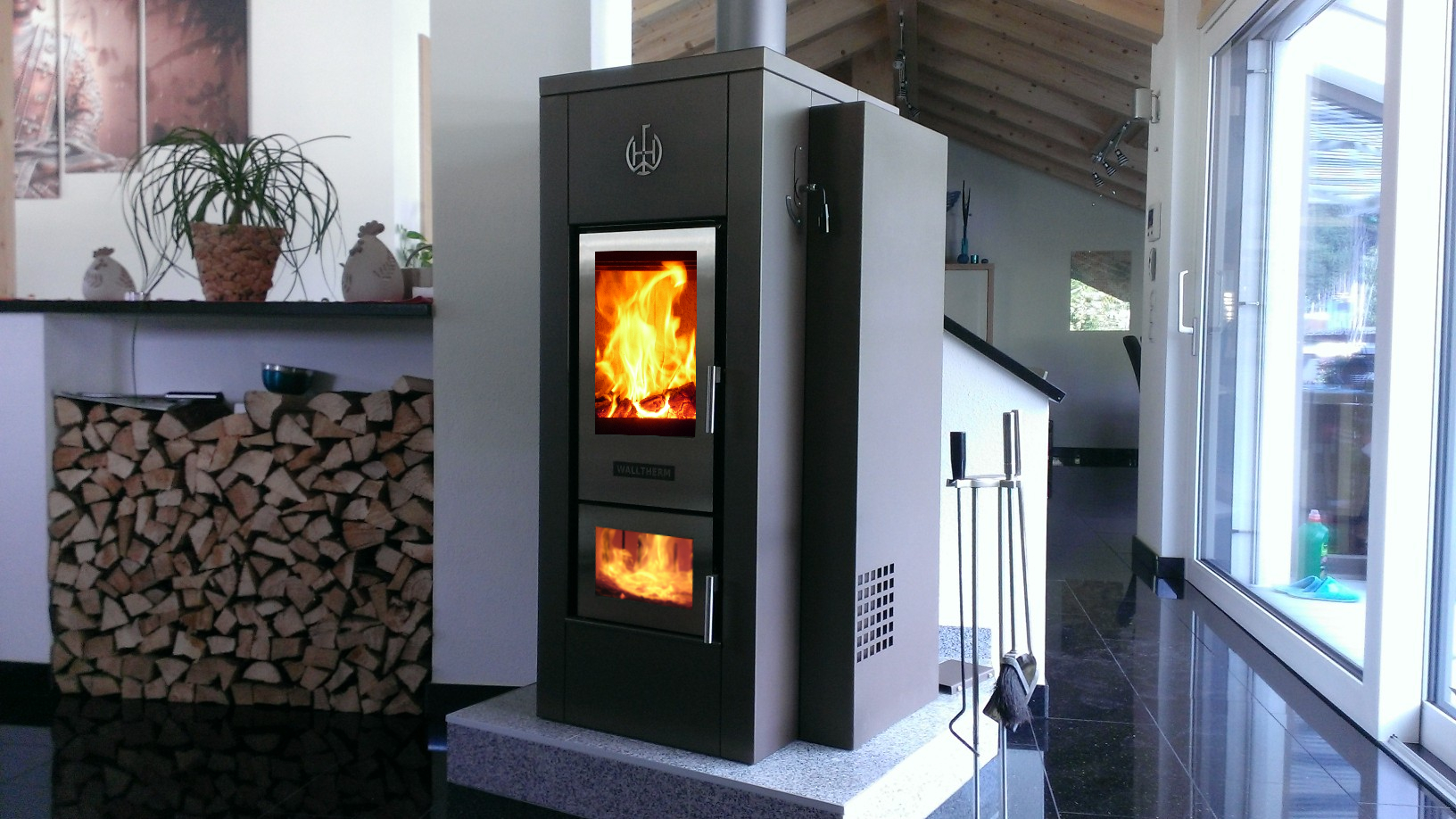 CV Haard - Walltherm houtvergasser via Eco2all #haard #duurzaam #verwarmen