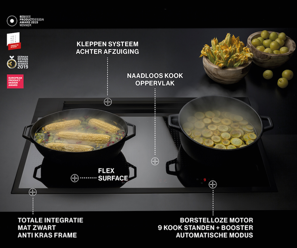  Falmec Sintesi kooksysteem. Innvatieve kookplaat inductie met geïntegreerde afzuiging #kookplaat #kooksysteem #falmec #keuken #inductie