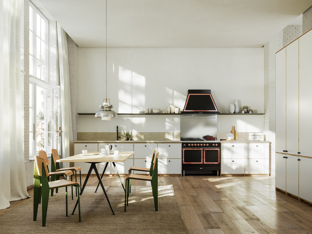 ILVE fornuis Nostalgie. Fornuis kopen. Gasfornuis of inductie fornuis vrijstaand fornuis in keuken in landelijke stijl  #ILVE #fornuis #gasfornuis #inductie #keuken #keukeninspiratie #landelijkekeuken #landelijk