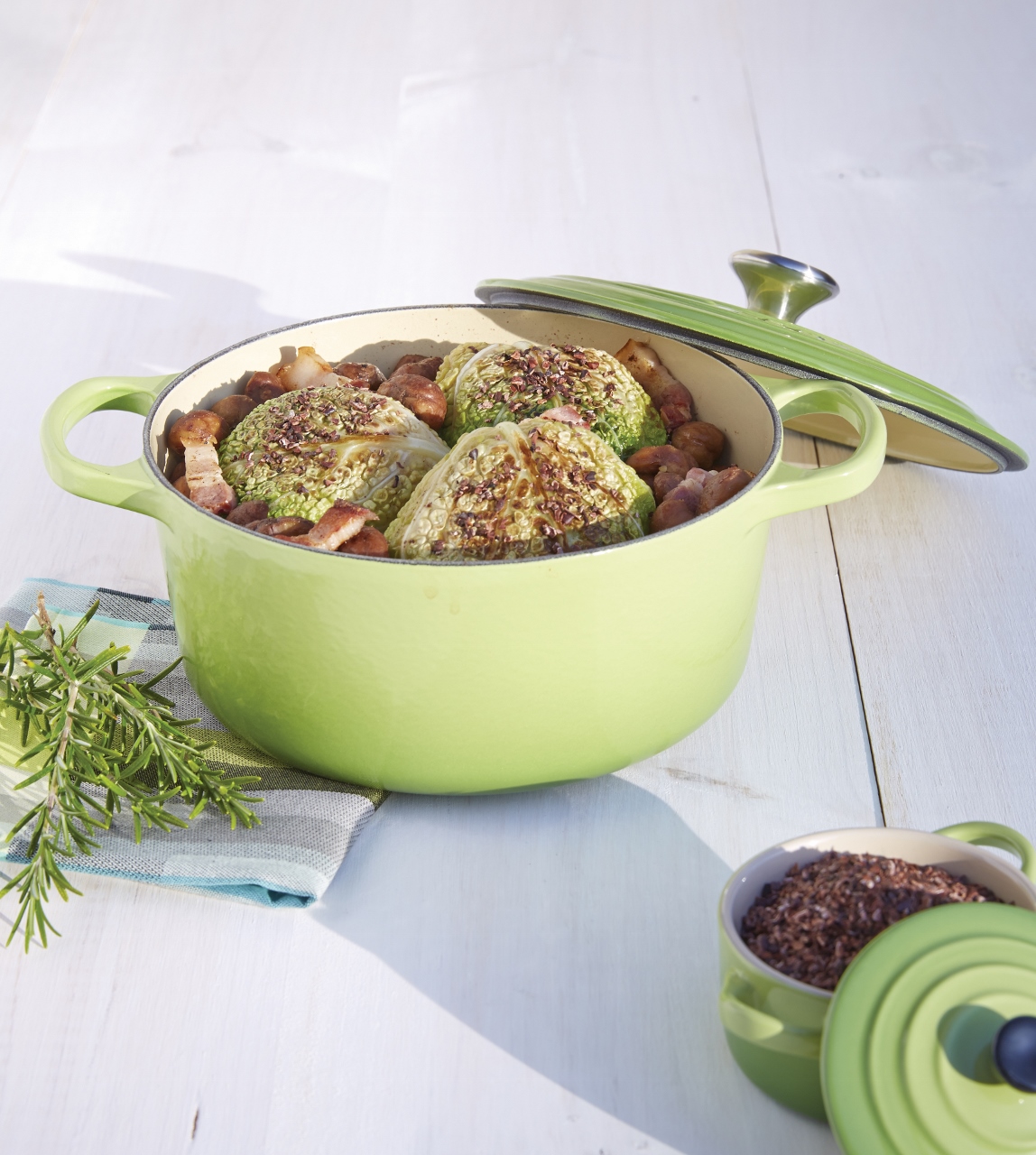 Le Creuset pan groen
