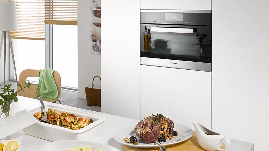 Miele stoomoven met oven. Gezond stomen, maar ook alle volwaardige ovenfuncties in één apparaat #miele #oven #stoomoven #inbouwapparaat #keuken