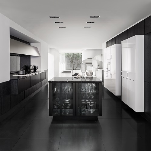 Zwart witte hoogglans keuken SieMatic Pure