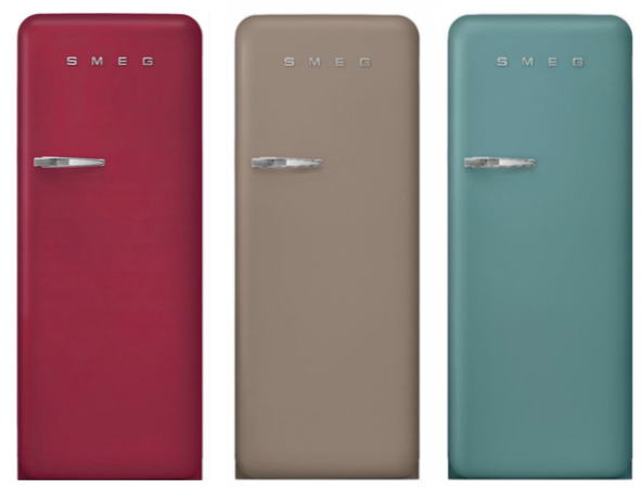 Smeg FAB28 koelkasten in de nieuwe kleuren Ruby Red, Taupe en Emerald Green #smeg #smeglove #koelkast