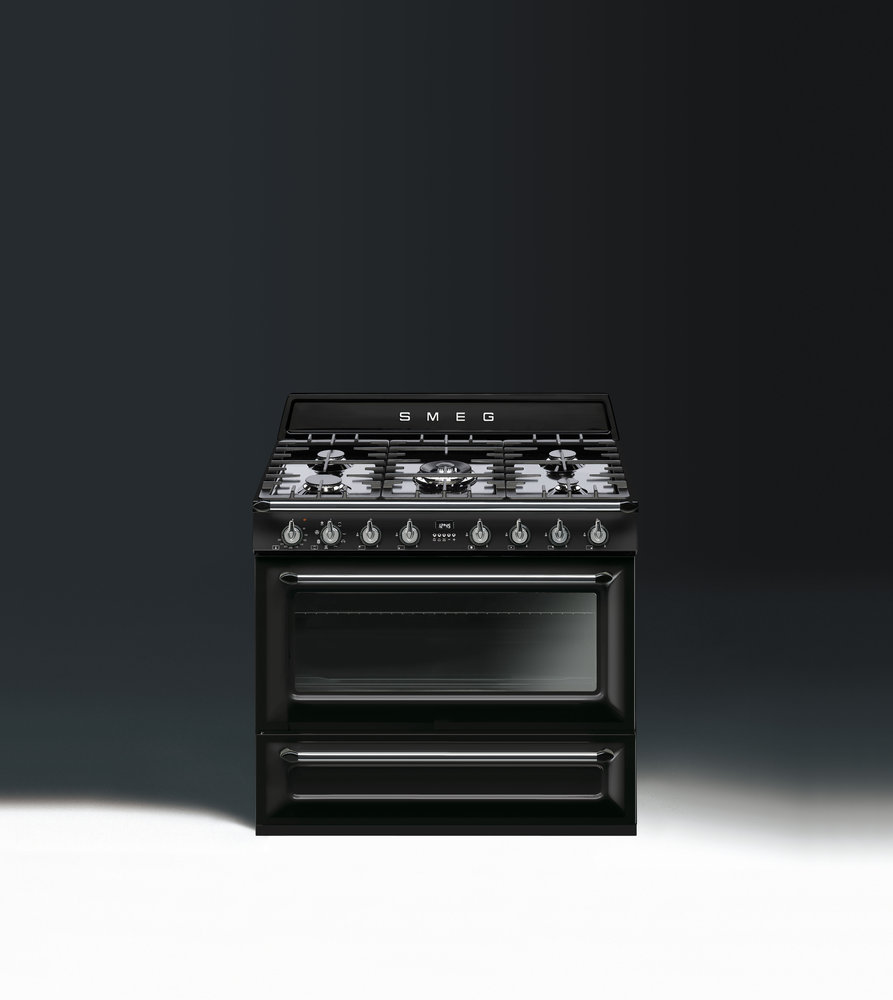 Smeg fornuis TR90 zwart