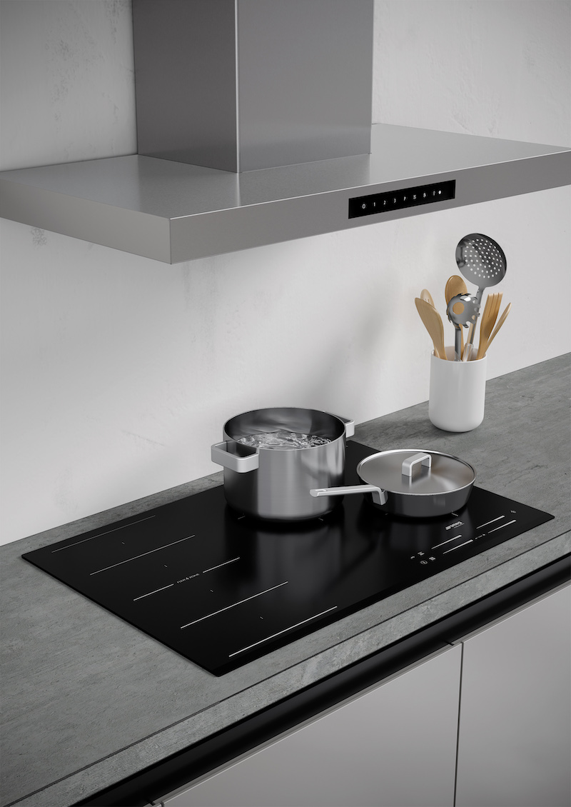 Smeg inductie kookplaat en afzuigkap #keuken #keukeninspiratie #inductie #kookplaat #smeg