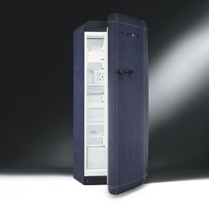 Smeg koelkast limited edition FAB28 denim in jaren 50 stijl #smeg #smeglove #keuken