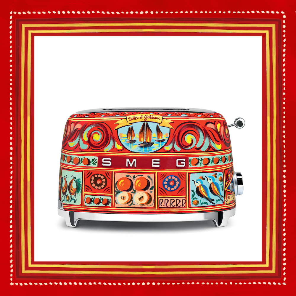 Smeg broodrooster 50's style - design Dolce&Gabbana collectie Sicily is my love #keuken #keukenapparaten #DGsicilyismylove