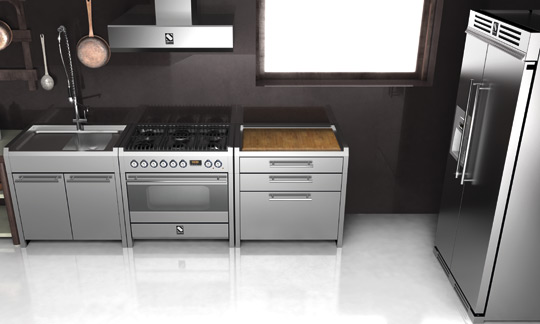 FotoItaliaanse fornuizen met bijpassende keuken modules van Steel