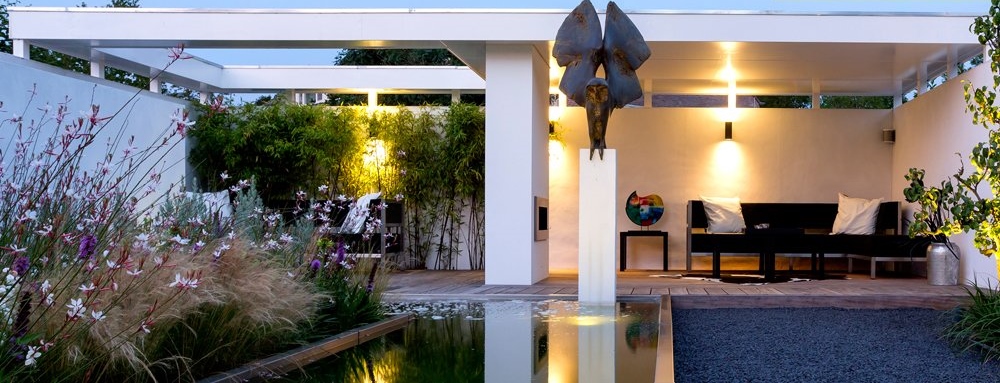 Verlichting van terras - tuinverlichting - tuinontwerp Arie Tuinarchitectuur