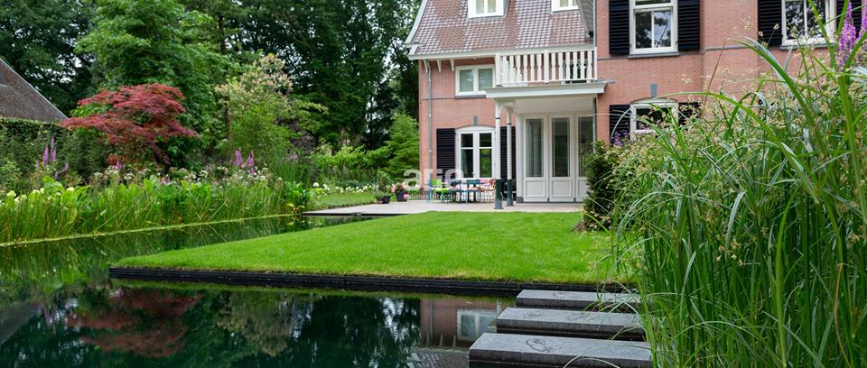 Tuin met ecologische zwemvijver - ontwerp Arie tuinarchitectuur