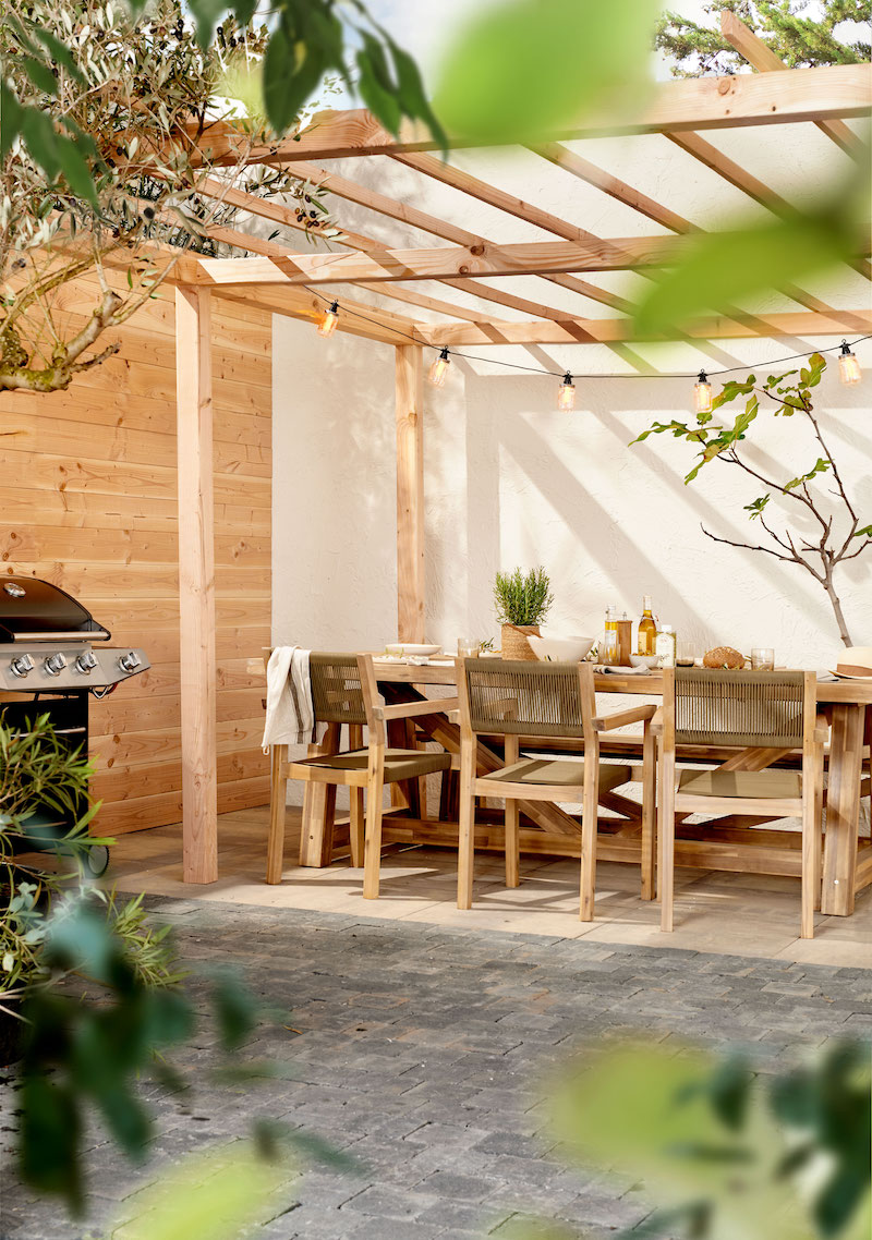 Tuininspiratie 2019. Veranda - overkapping met eettafel #tuinmeubelen #tuininspiratie #tuin #karwei #eettafel #veranda #overkapping #pergola