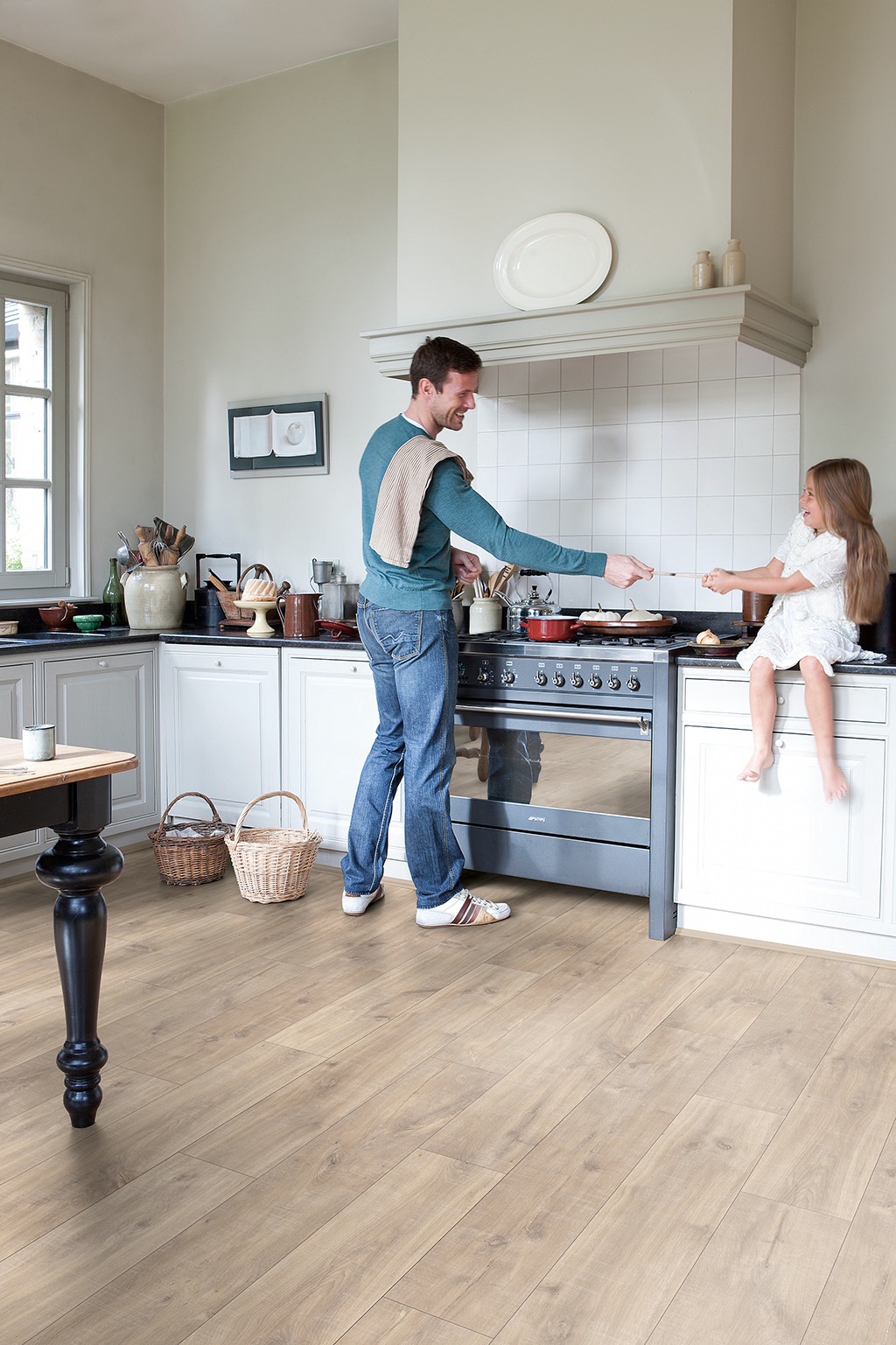 Laminaat vloer met reclaimed look uit de Classic collectie van  Quick-Step