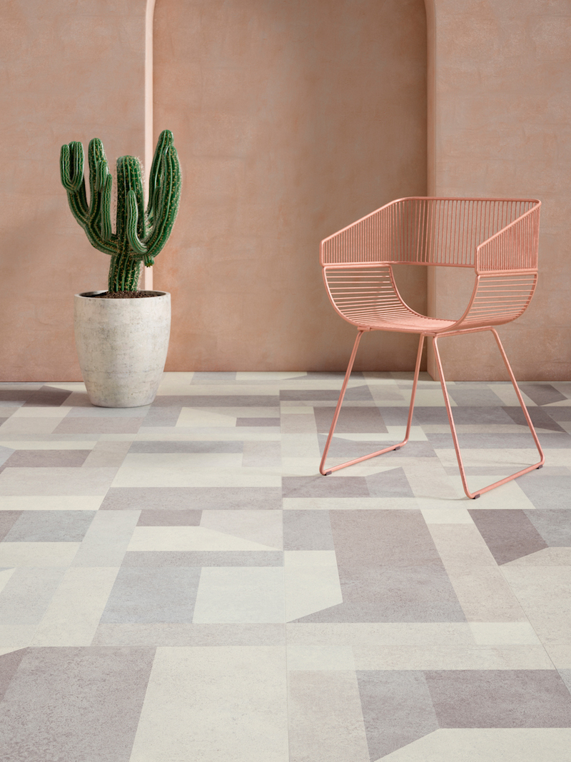 Interieurinspiratie: pvc vloeren met dessin Jumble Stone. Expressive Floors uit de Impress collectie van Moduleo #vloeren #pvcvloer #moduleo #interieur 