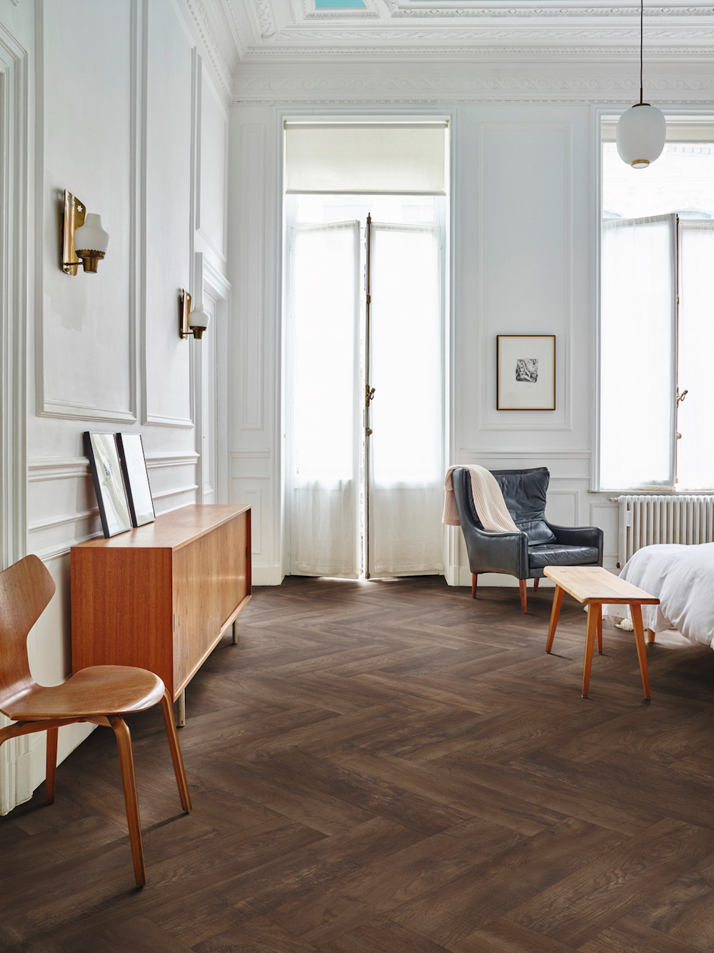 Moduleo Moods visgraat vloer in de slaapkamer #interieur
