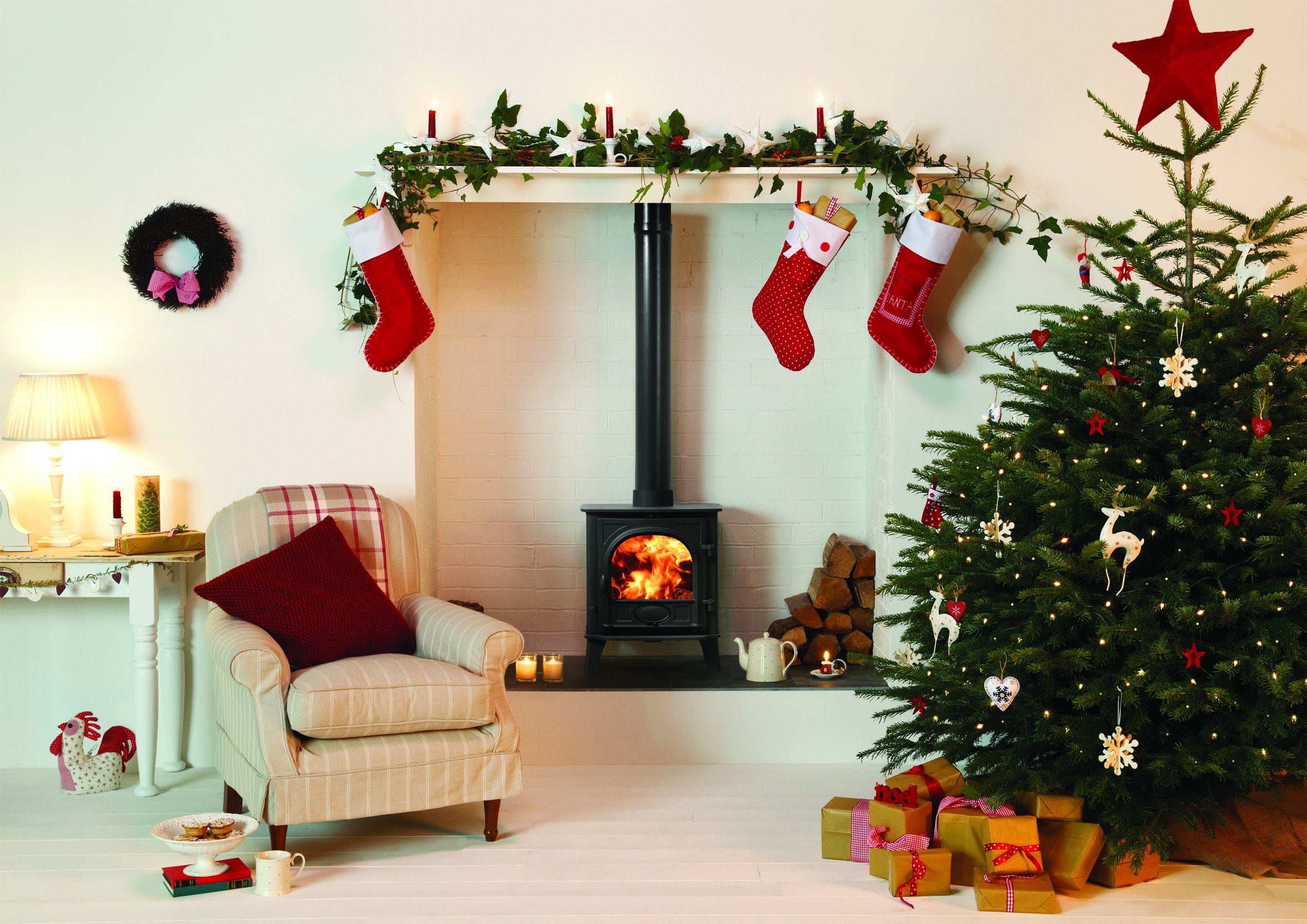 Hotkachel Stovax Stockton kerstboom #kerst #kerstboom #houtkachel