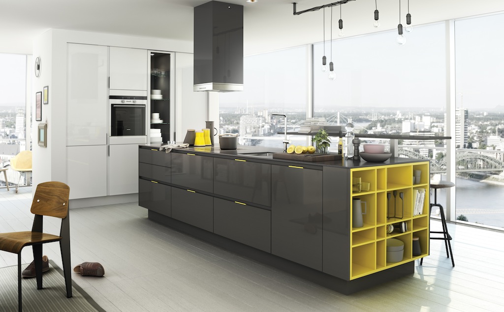 Keuken Siematic modern kleur geel