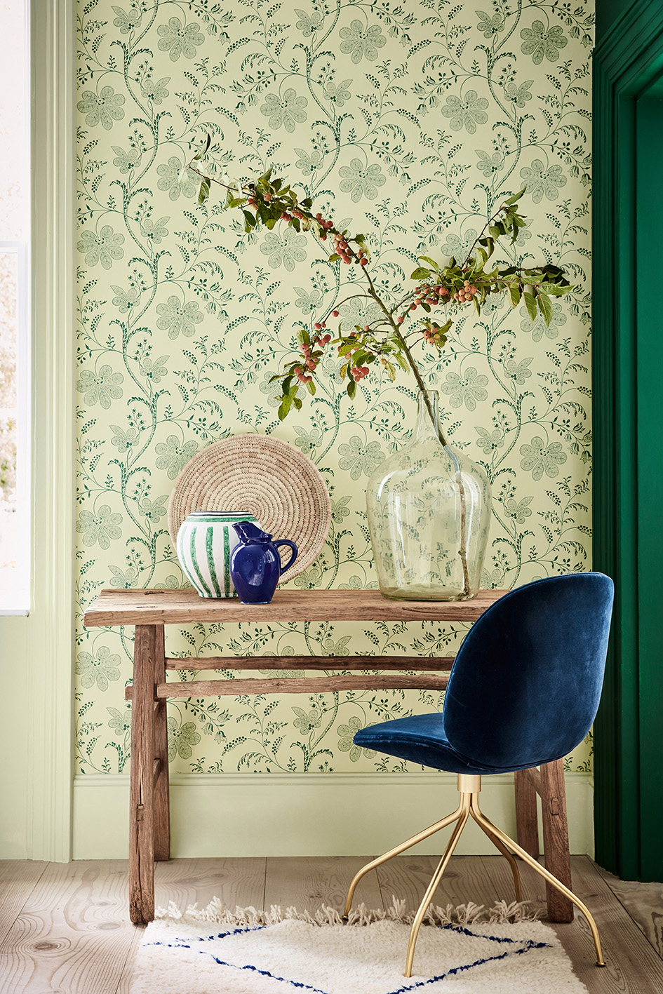 Behang Little Green #interieur #behang #interieurinspiratie #kleur #wandbekleding #interior